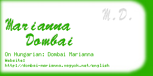 marianna dombai business card